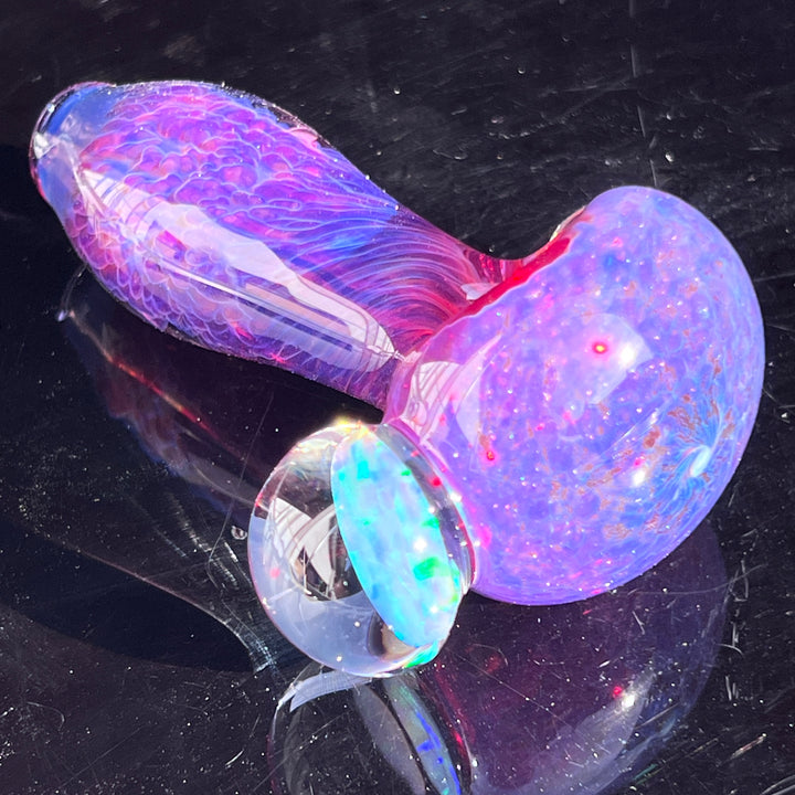 Purple Plasma Pipe with Opal Coin Glass Pipe Tako Glass   