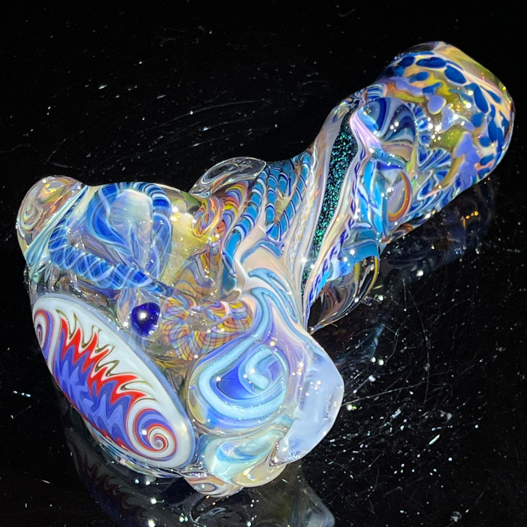 Thick and Twisted Wig Wag Pipe Glass Pipe Molten Imagination