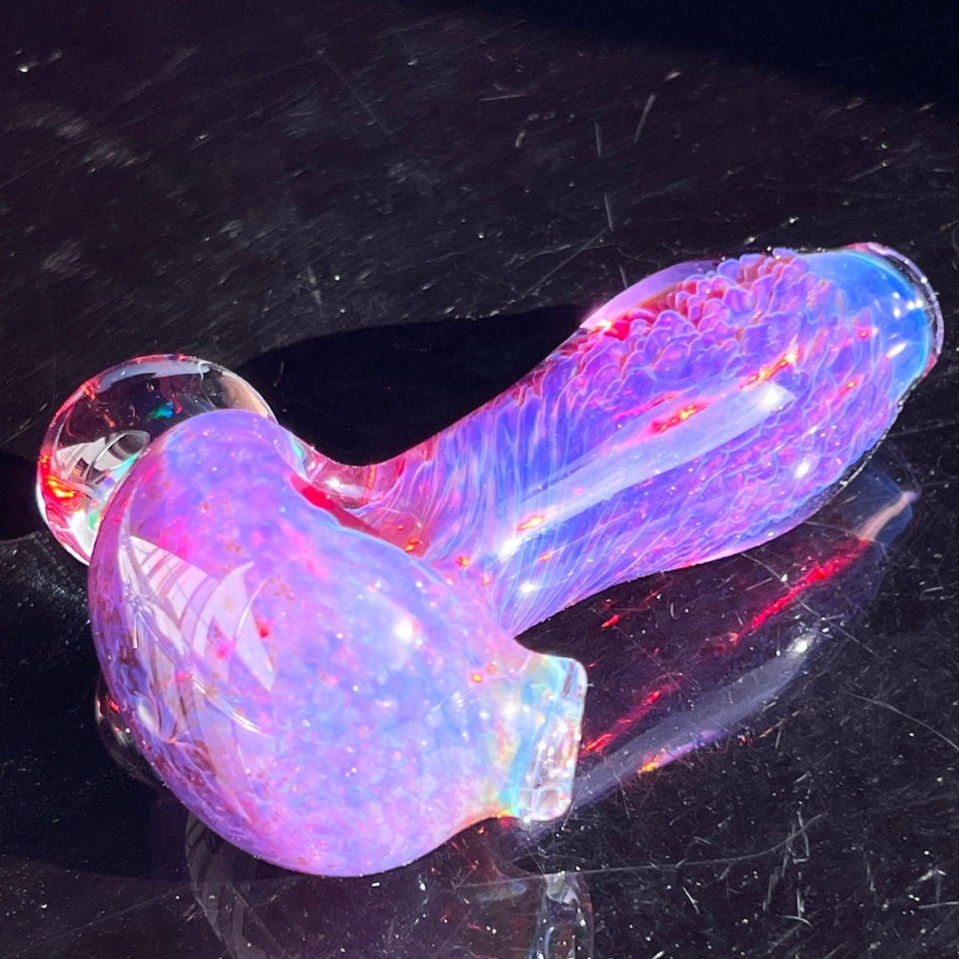 Purple Plasma Pipe with Opal Coin Glass Pipe Tako Glass   