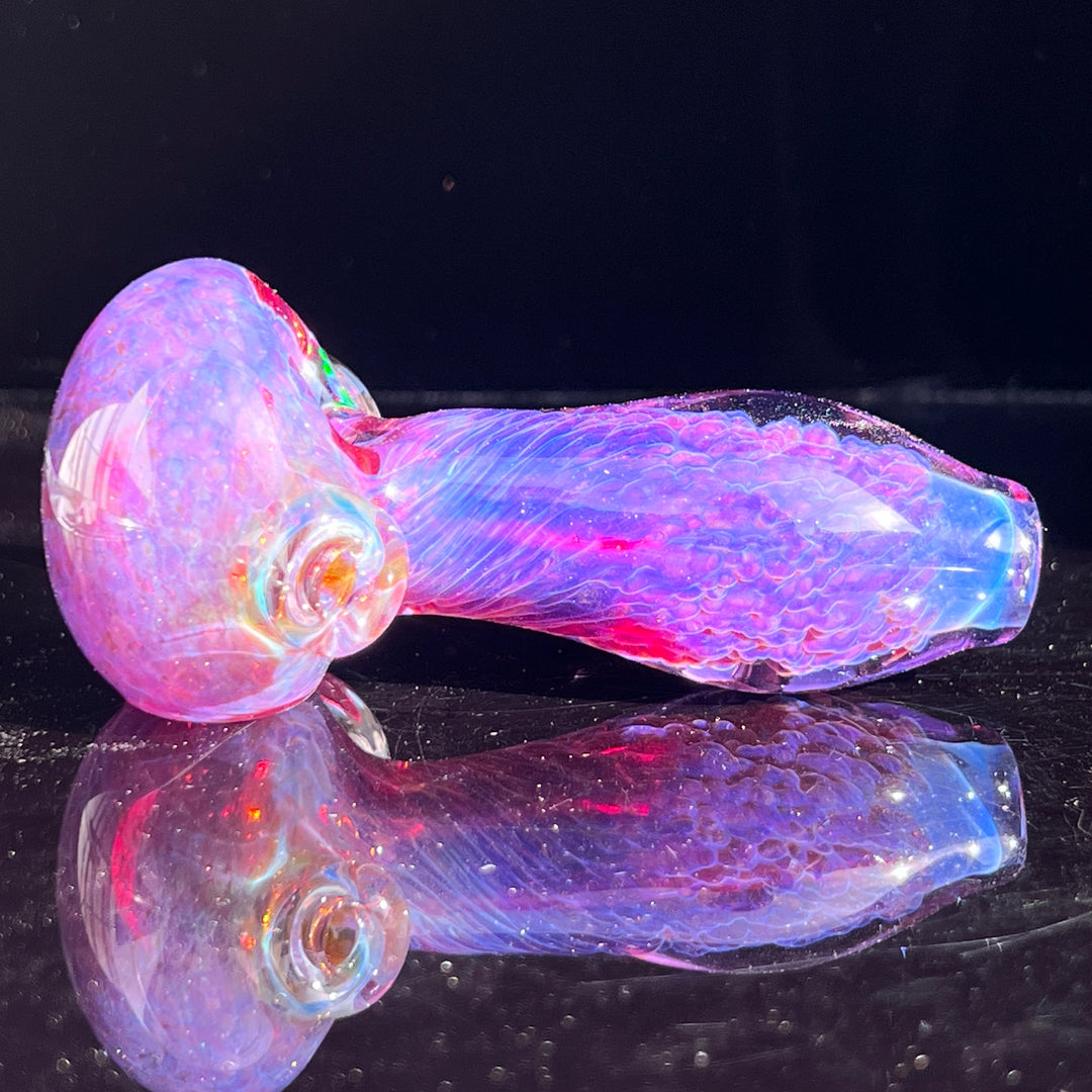 Purple Plasma Pipe with Opal Coin Glass Pipe Tako Glass   