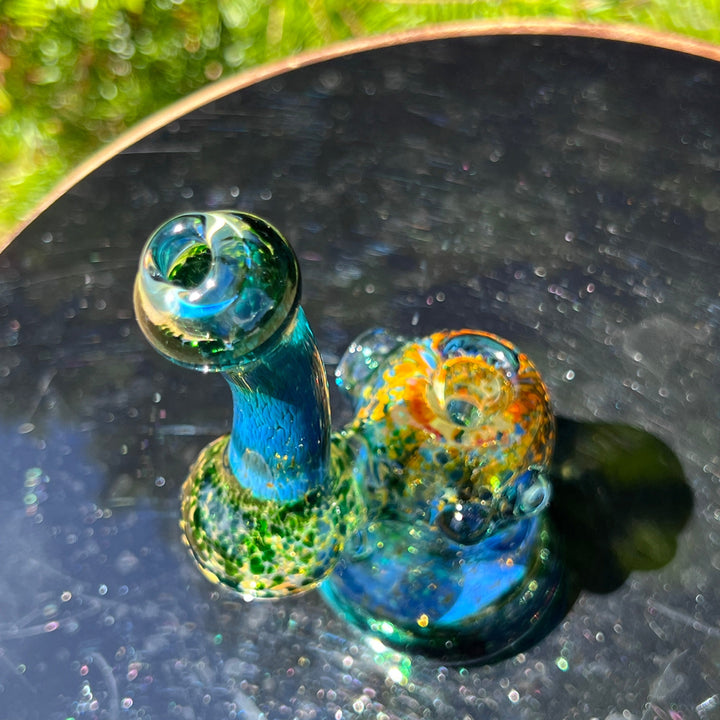 Smooth as Frit Bubbler Glass Pipe Sable Haze   