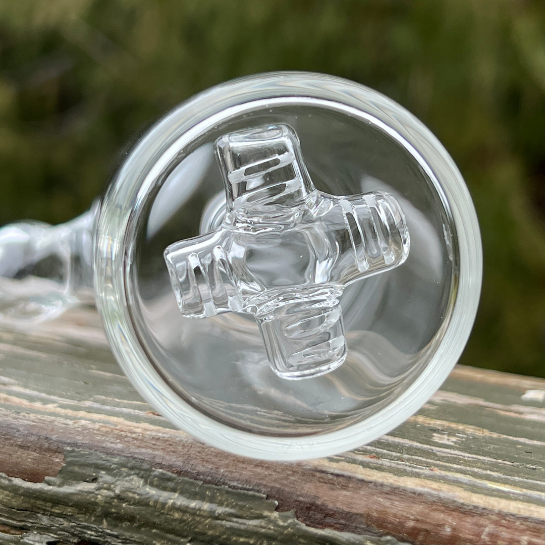 14mm Cross Perc Ash Catcher Glass Pipe TG