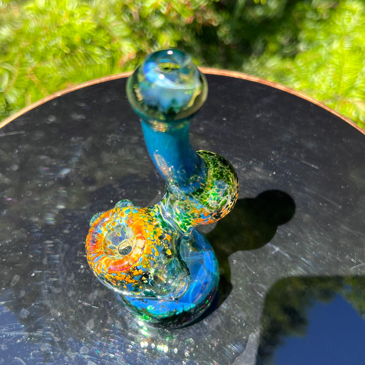 Smooth as Frit Bubbler Glass Pipe Sable Haze   