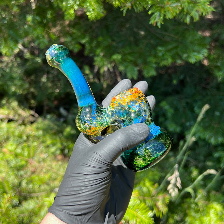 Smooth as Frit Bubbler Glass Pipe Sable Haze   