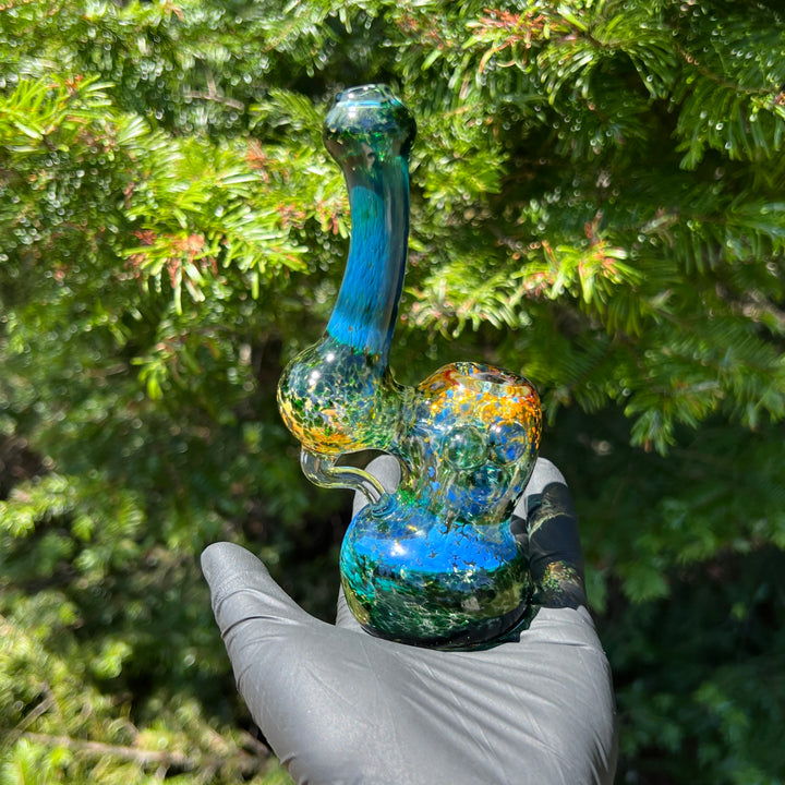 Smooth as Frit Bubbler Glass Pipe Sable Haze   