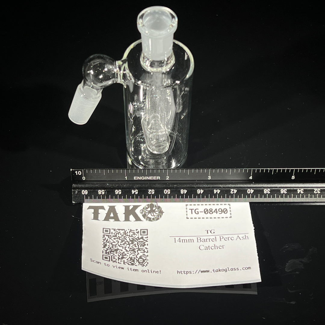 14mm Barrel Perc Ash Catcher Glass Pipe TG