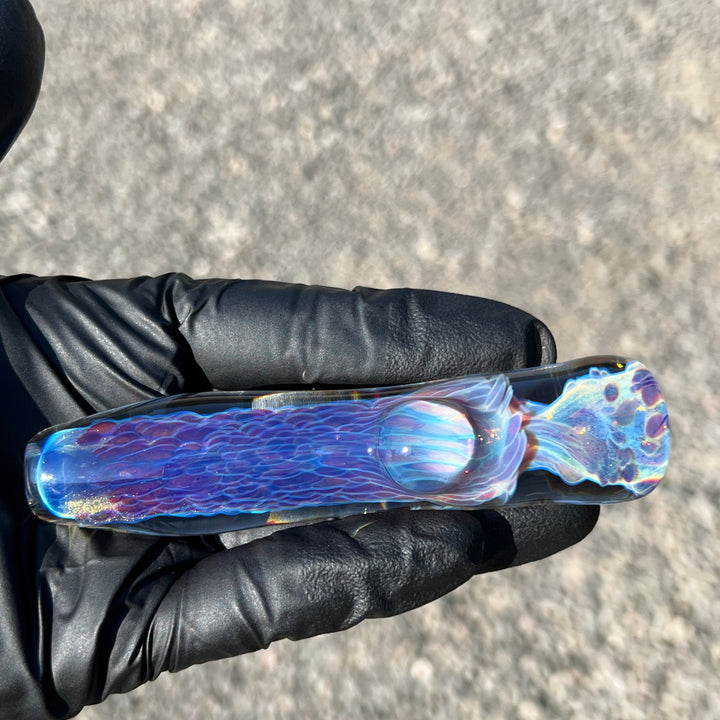 Purple Nebula Chillum Glass Pipe Tako Glass   