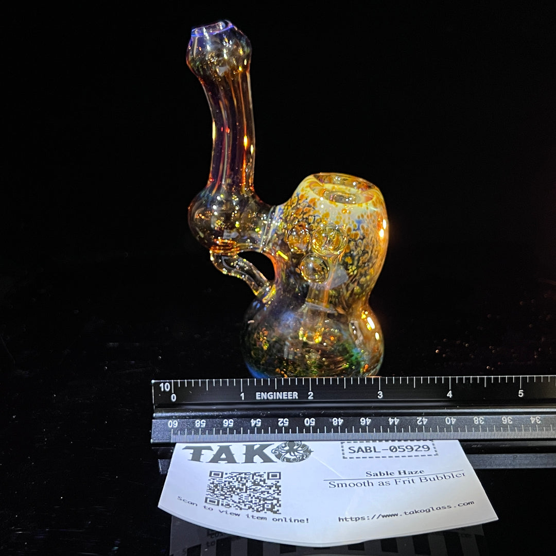 Smooth as Frit Bubbler Glass Pipe Sable Haze   