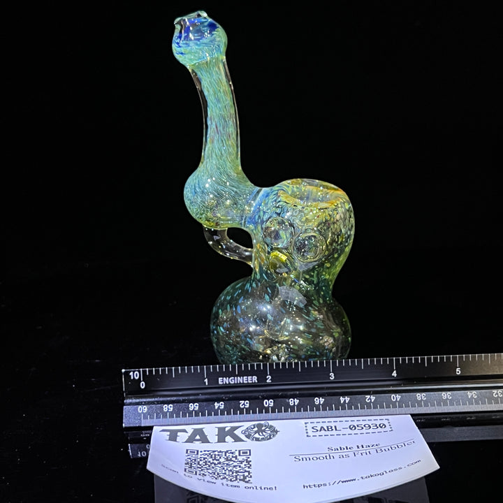 Smooth as Frit Bubbler Glass Pipe Sable Haze   