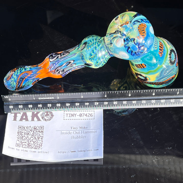 Inside Out Hammer Bubbler Glass Pipe Tiny Mike