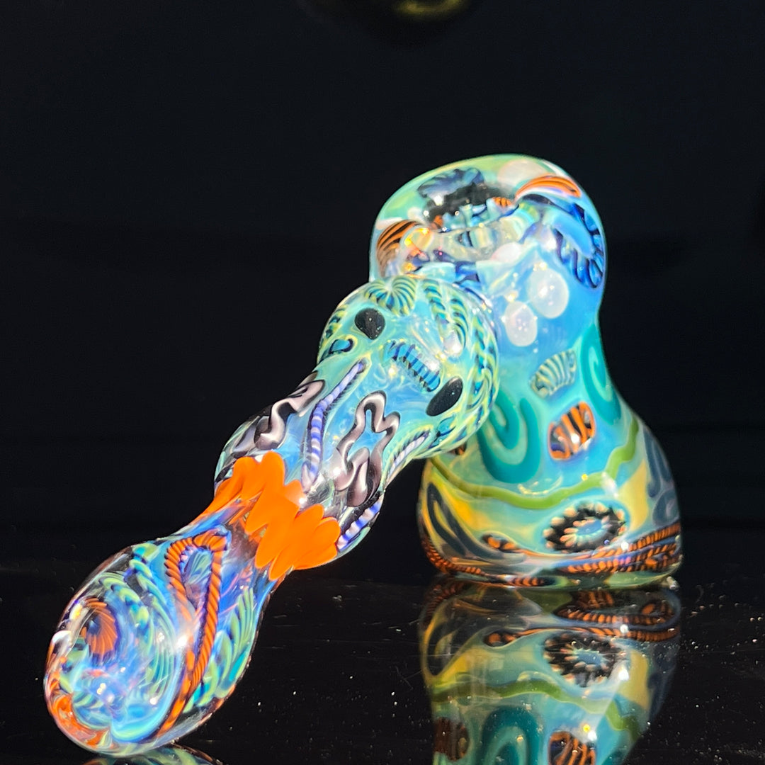 Inside Out Hammer Bubbler Glass Pipe Tiny Mike