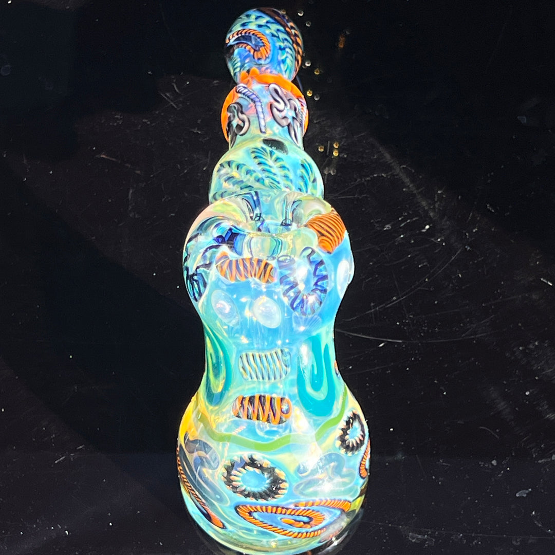 Inside Out Hammer Bubbler Glass Pipe Tiny Mike