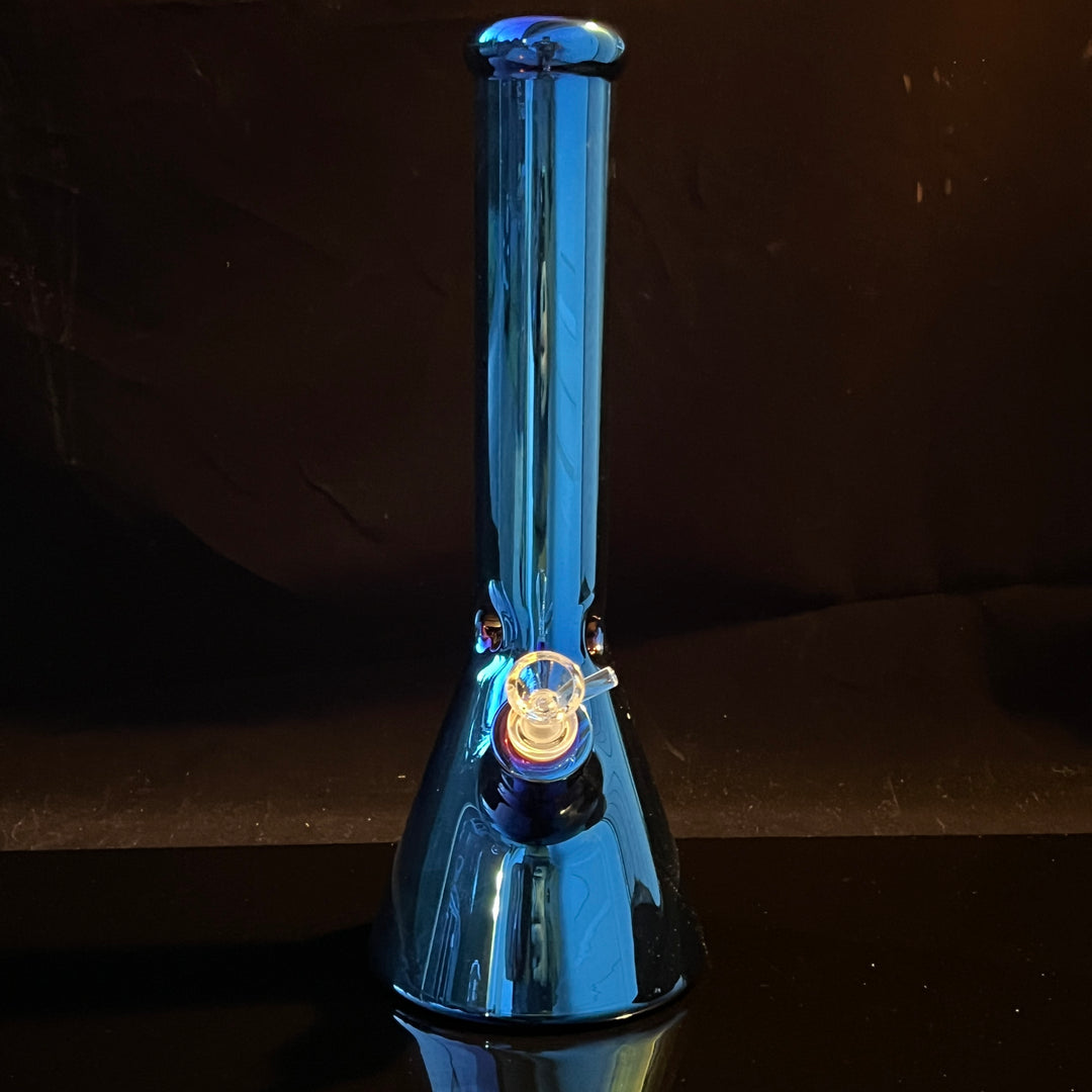 Lustrous Blue Iridescent Bong 13" Glass Pipe TG   