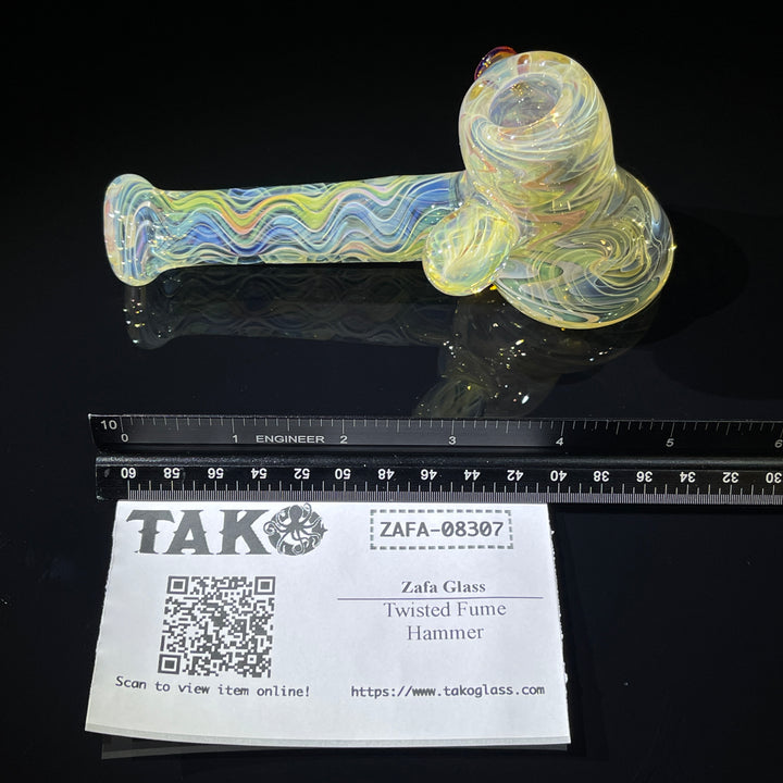 Twisted Fume Hammer Glass Pipe Zafa Glass