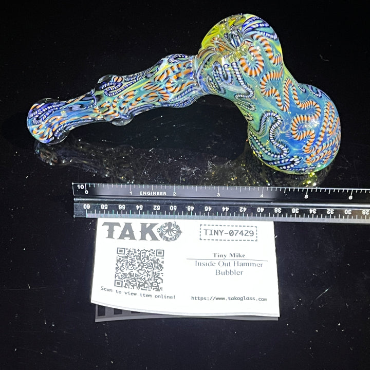 Inside Out Hammer Bubbler Glass Pipe Tiny Mike