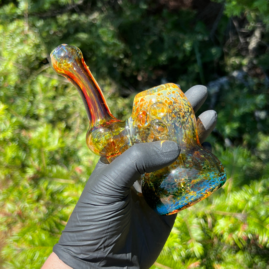 Smooth as Frit Bubbler Glass Pipe Sable Haze   