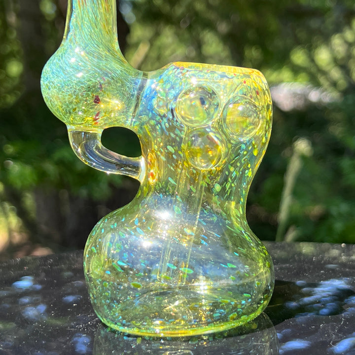 Smooth as Frit Bubbler Glass Pipe Sable Haze   