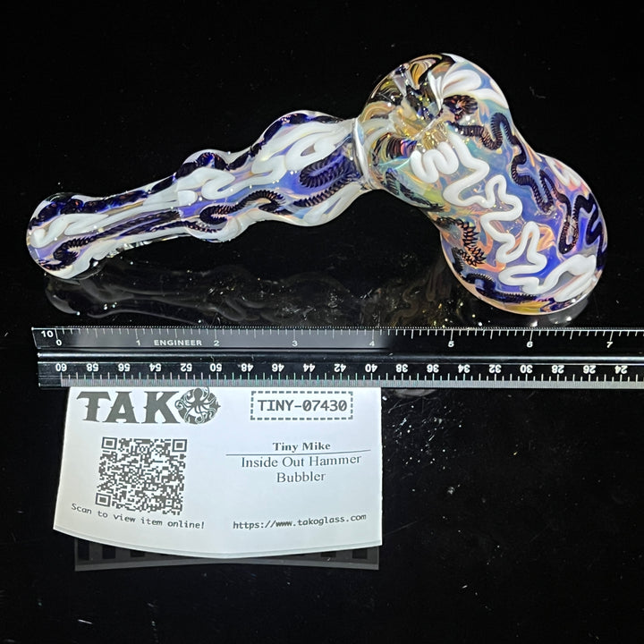 Inside Out Hammer Bubbler Glass Pipe Tiny Mike