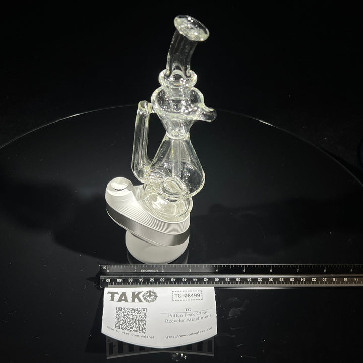 Puffco Peak Clear Recycler Attachment Glass Pipe TG