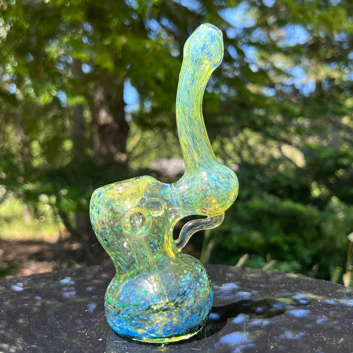 Smooth as Frit Bubbler Glass Pipe Sable Haze   