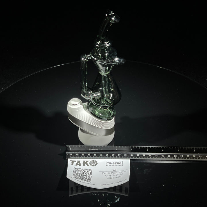 Puffco Peak Smoke Gray Recycler Attachment Glass Pipe TG