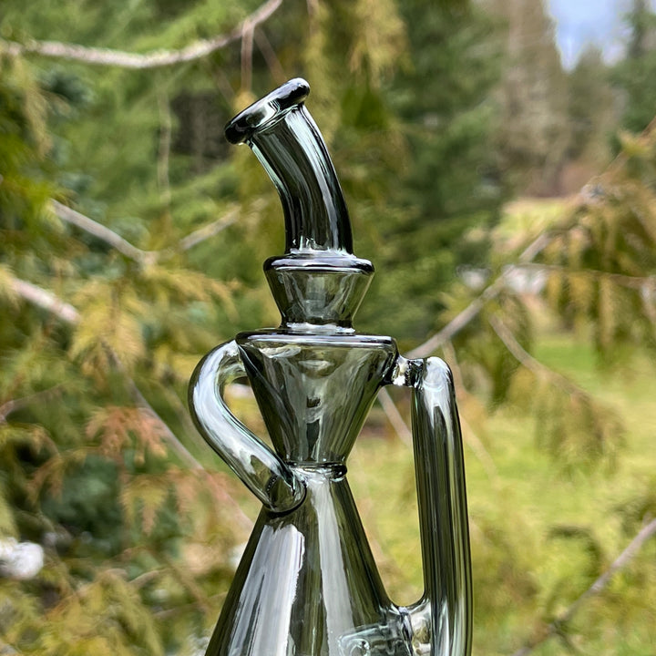 Puffco Peak Smoke Gray Recycler Attachment Glass Pipe TG