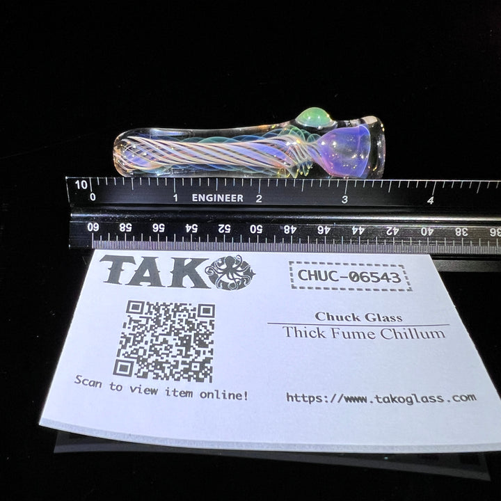 Thick Fume Chillum Glass Pipe Chuck Glass   