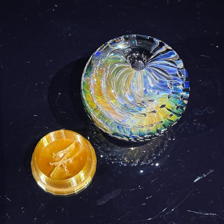 Anemone Marble Pipe Black Glass Pipe Firekist Glass   