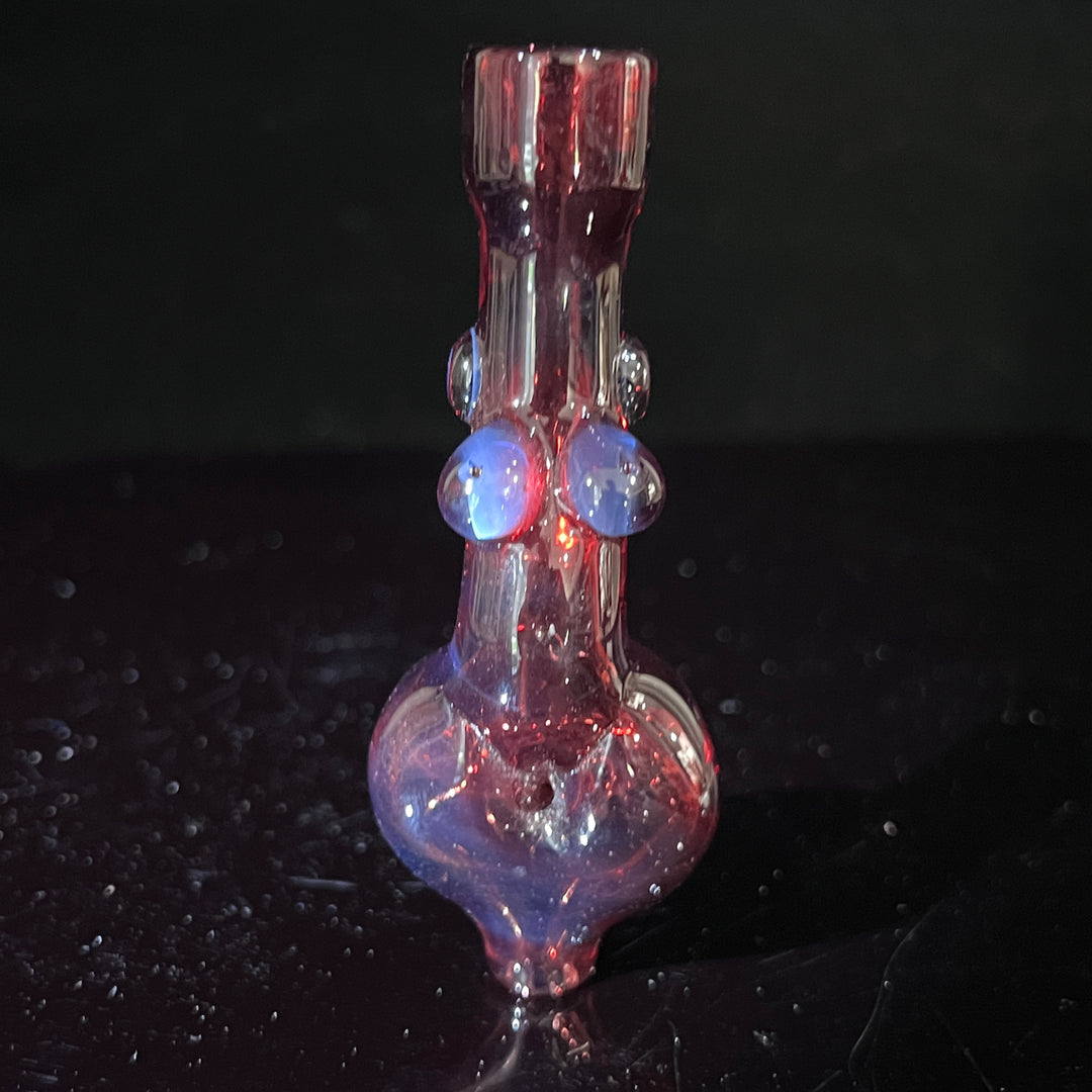 Red Flare Sister Chillum Glass Pipe Sable Haze   