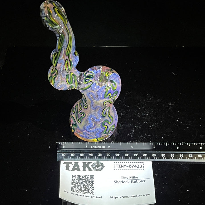 Sherlock Bubbler Glass Pipe Tiny Mike