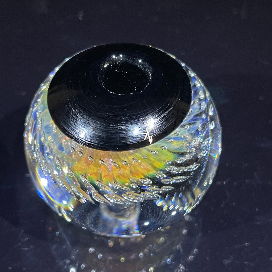 Anemone Marble Pipe Black Glass Pipe Firekist Glass   