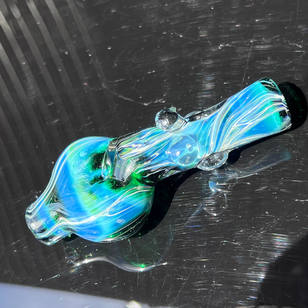 Exp Green Sister Chillum Glass Pipe Sable Haze   