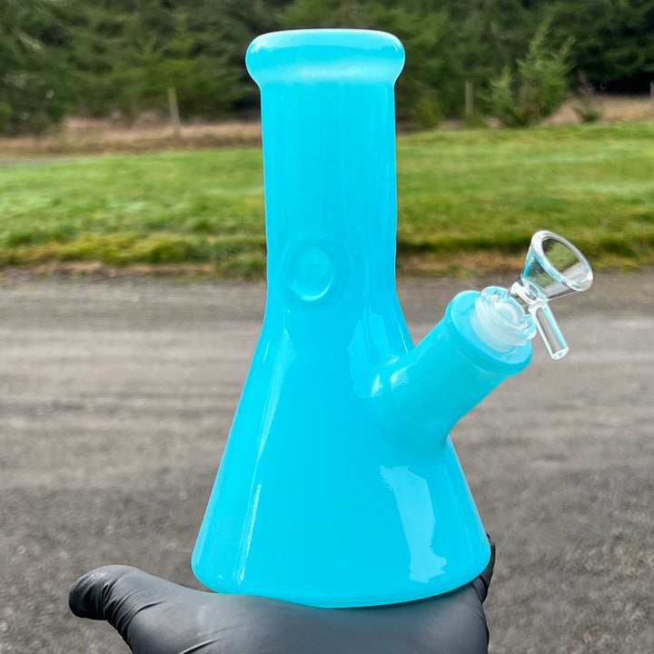 Bright Blue 8.5" Thick 9 mm Bong Glass Pipe TG   