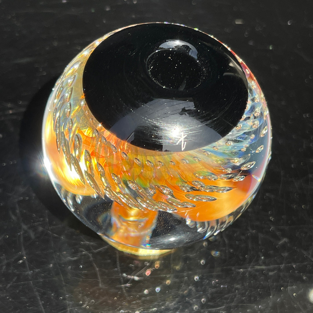 Anemone Marble Pipe Black Glass Pipe Firekist Glass   