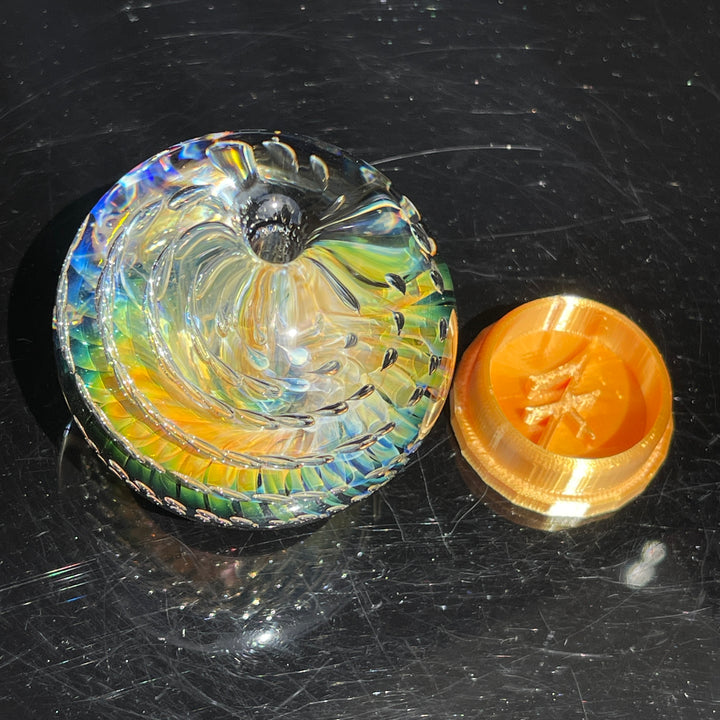 Anemone Marble Pipe Black Glass Pipe Firekist Glass   