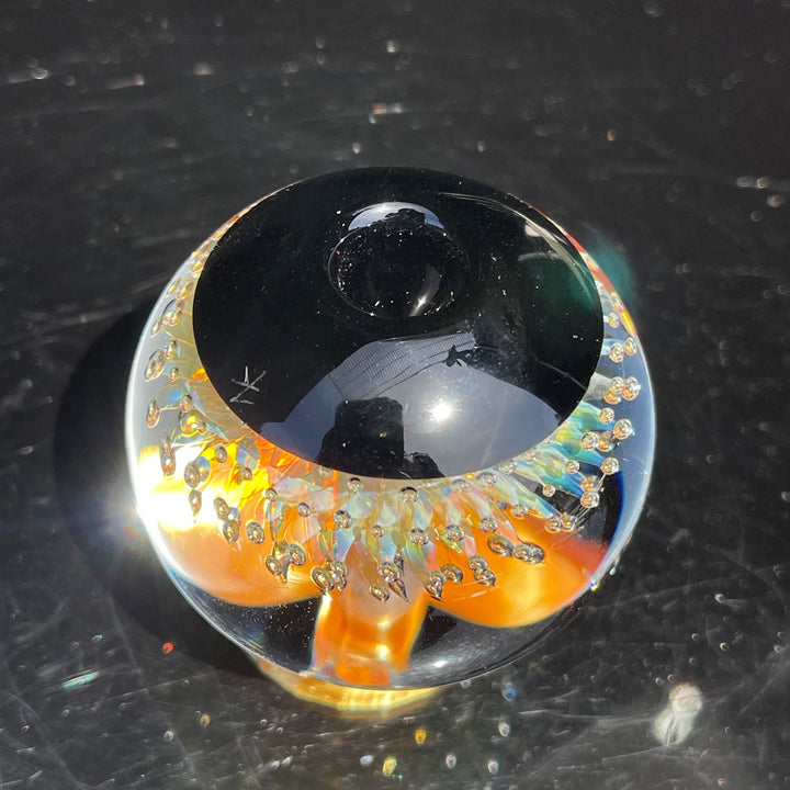 Anemone Marble Pipe Black Glass Pipe Firekist Glass   