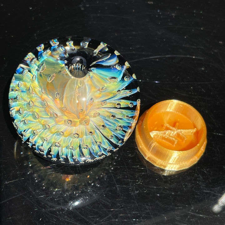 Anemone Marble Pipe Black Glass Pipe Firekist Glass   