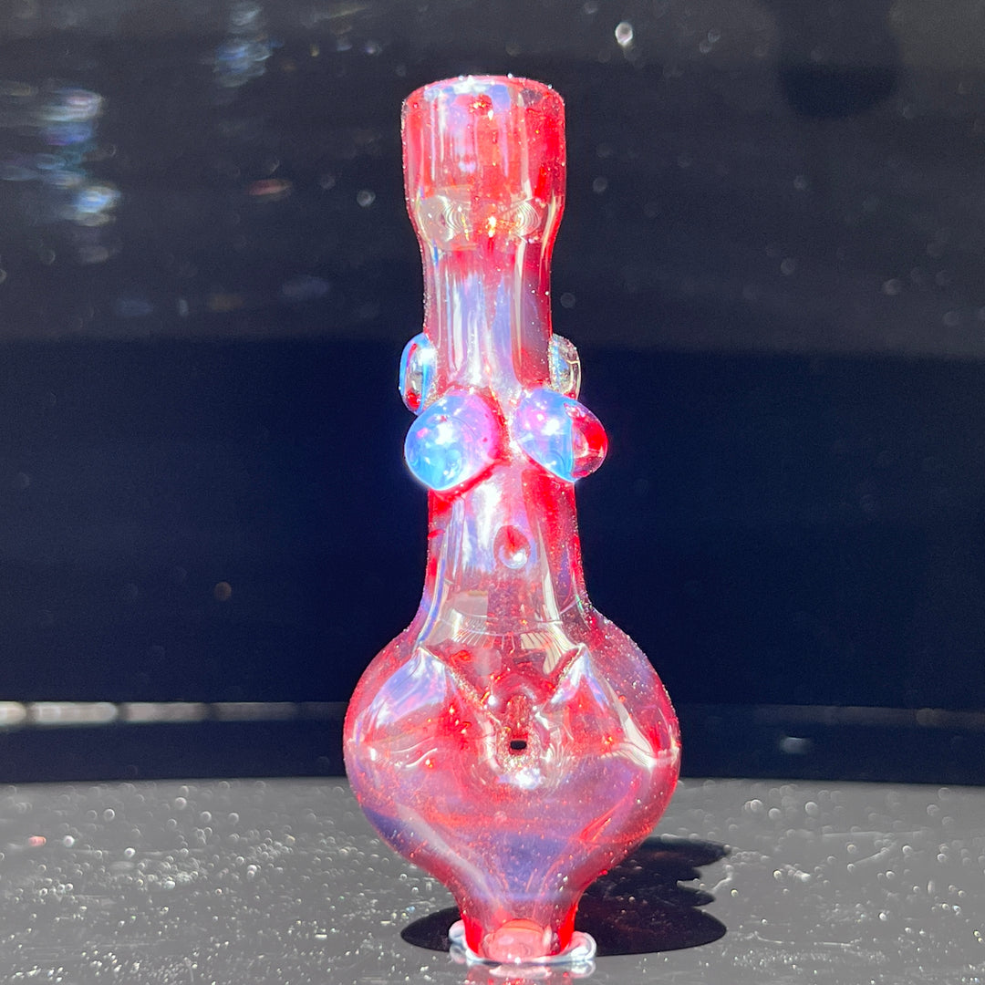 Red Flare Sister Chillum Glass Pipe Sable Haze   