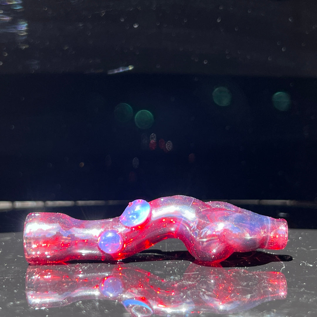 Red Flare Sister Chillum Glass Pipe Sable Haze   