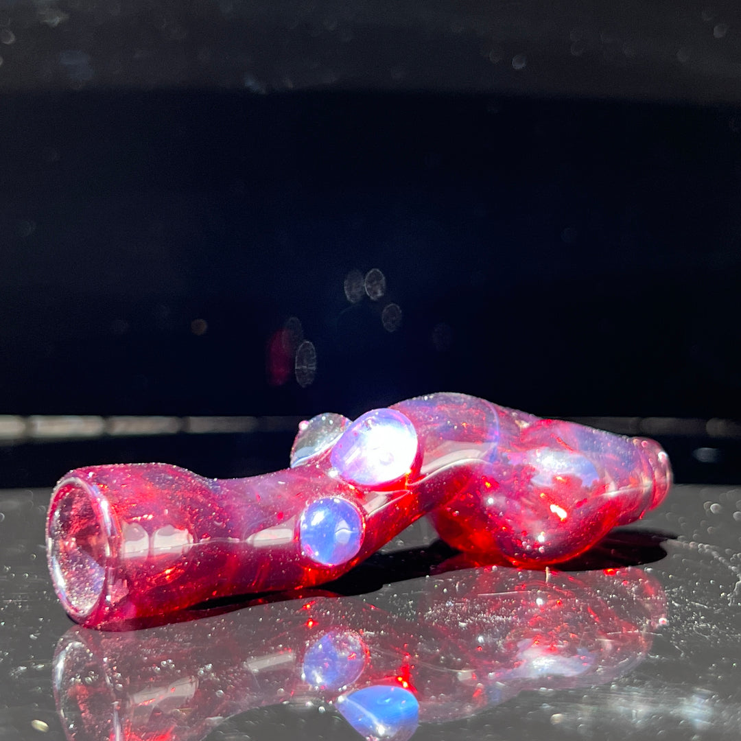 Red Flare Sister Chillum Glass Pipe Sable Haze   