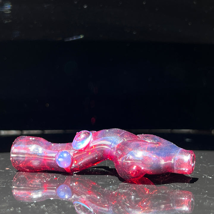 Red Flare Sister Chillum Glass Pipe Sable Haze   