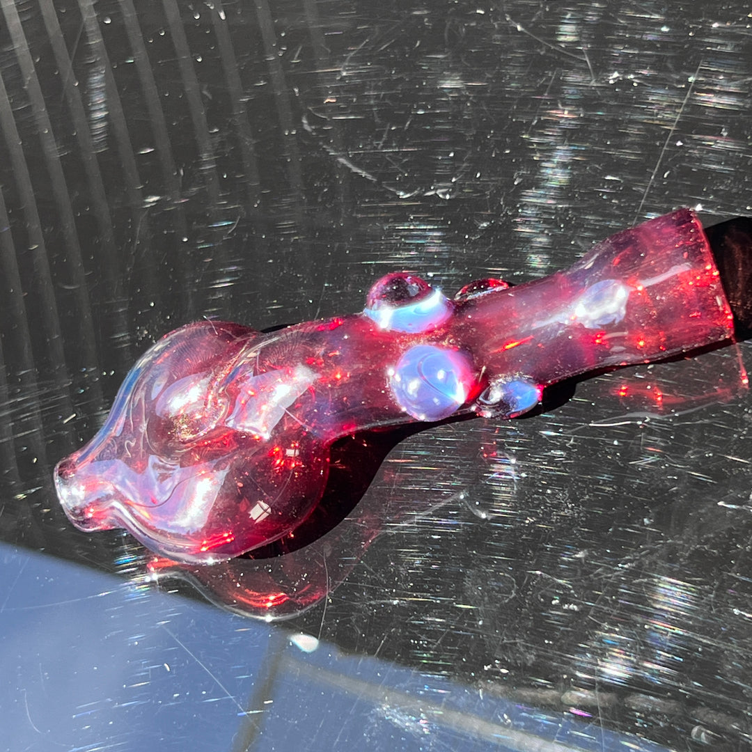 Red Flare Sister Chillum Glass Pipe Sable Haze   