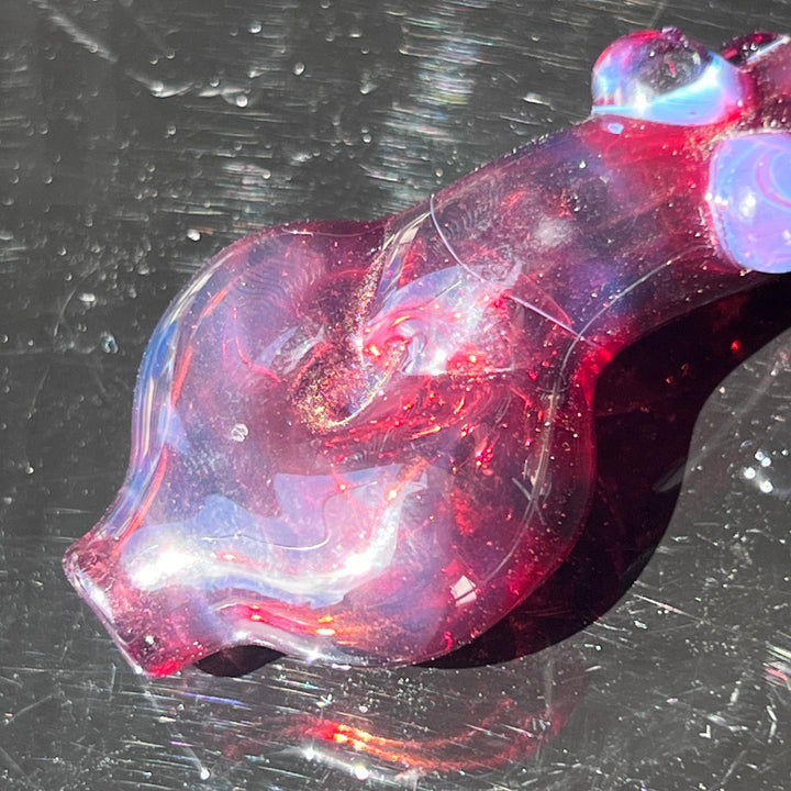 Red Flare Sister Chillum Glass Pipe Sable Haze   