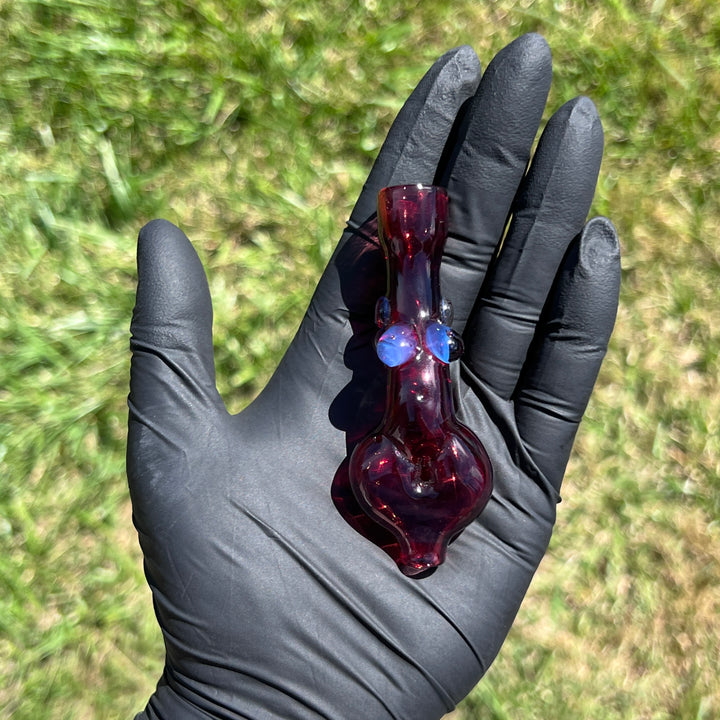 Red Flare Sister Chillum Glass Pipe Sable Haze   