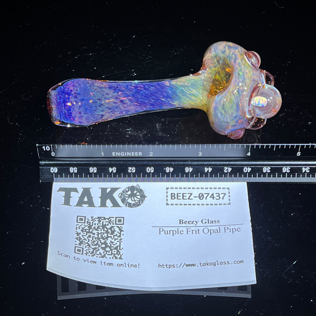 Purple Frit Opal Pipe Glass Pipe Beezy Glass