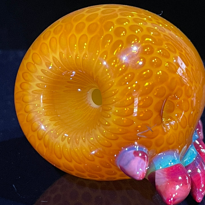 Snake Skin Horned Dragon Egg Pipe Large Glass Pipe Firekist Glass   