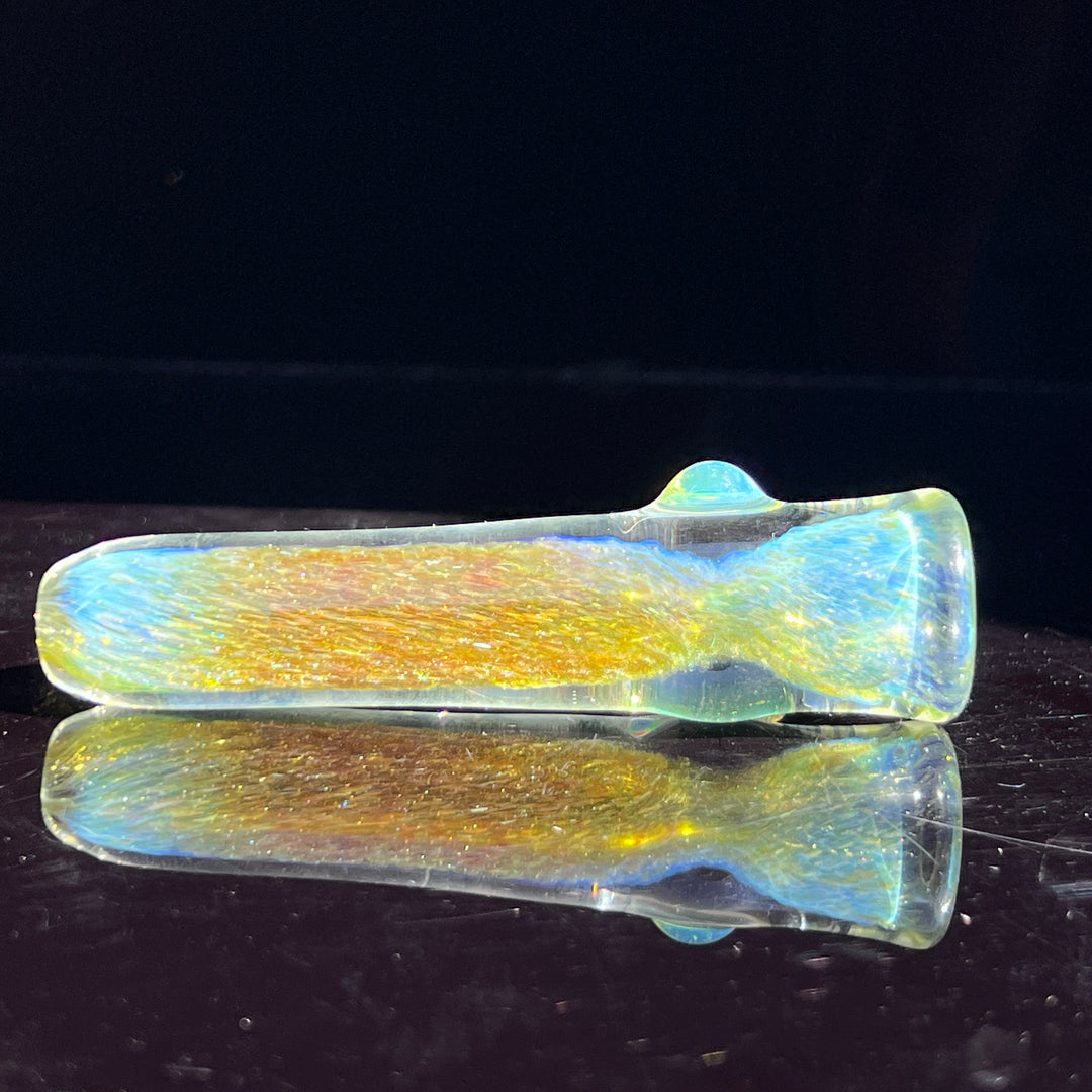 Mystery Aventurine Chillum Glass Pipe Chuck Glass   