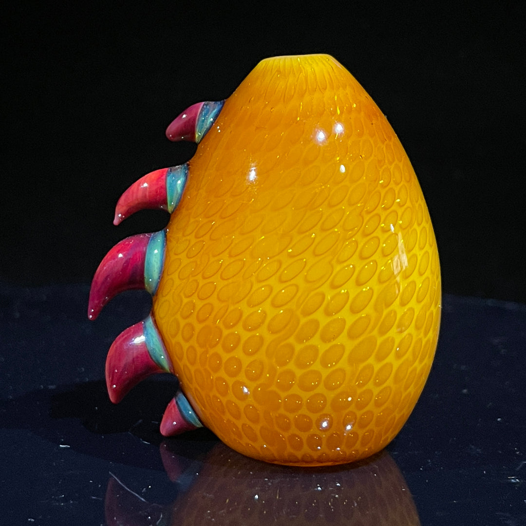 Snake Skin Horned Dragon Egg Pipe Large Glass Pipe Firekist Glass   