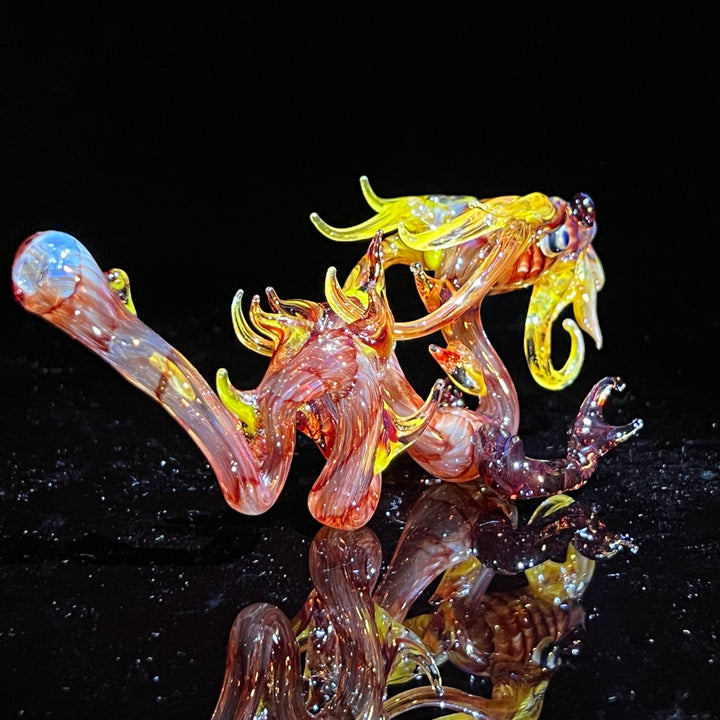 Mini Taoist Dragon Pipe Glass Pipe Fereyel Fiore Glass   