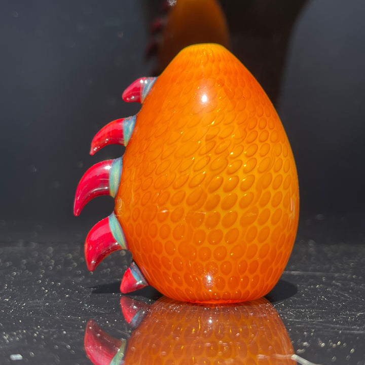 Snake Skin Horned Dragon Egg Pipe Large Glass Pipe Firekist Glass   